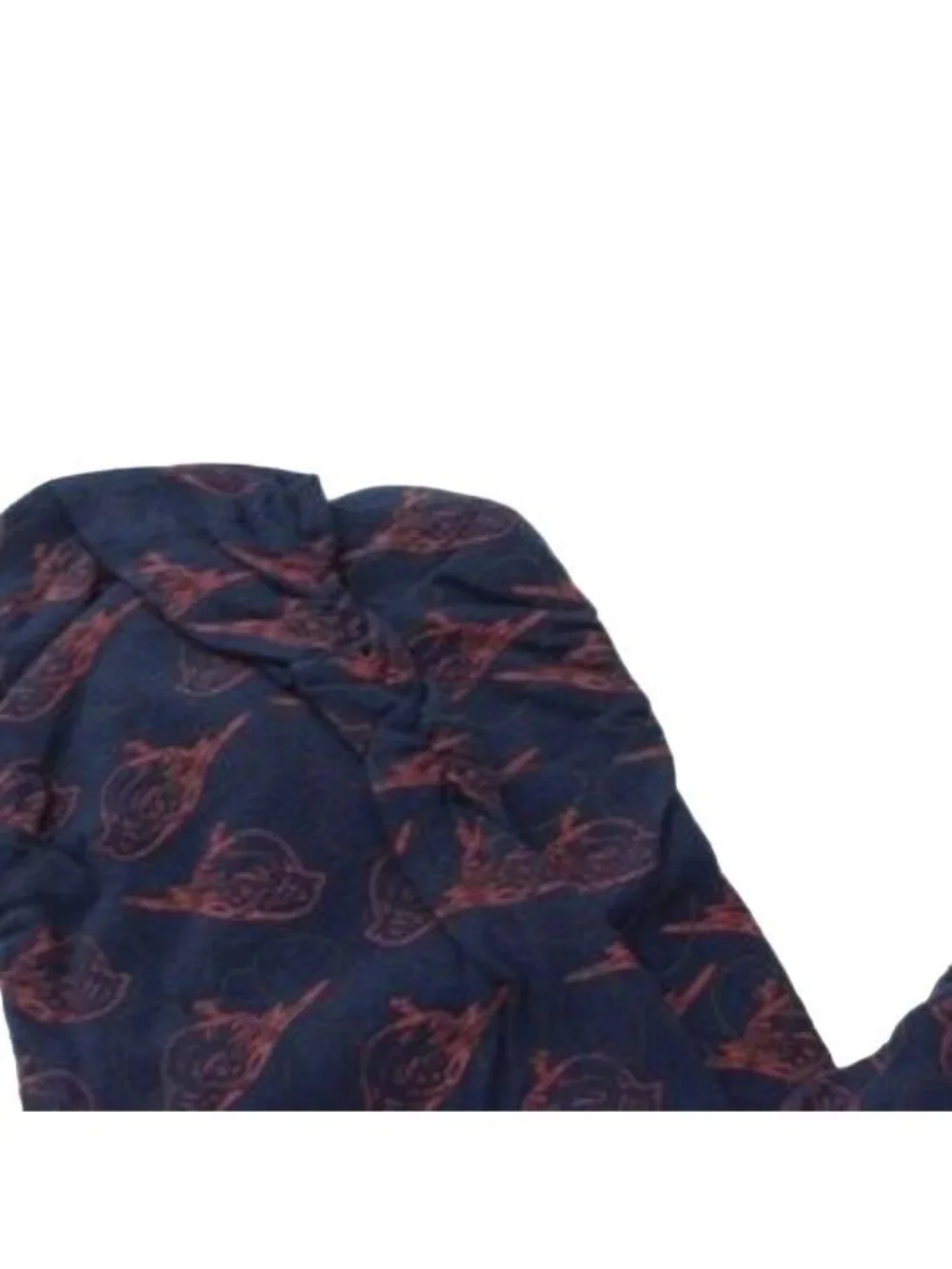 Egg Baby Toddler Leggings Navy Blue Pink Birdie Print Ruched Hem
